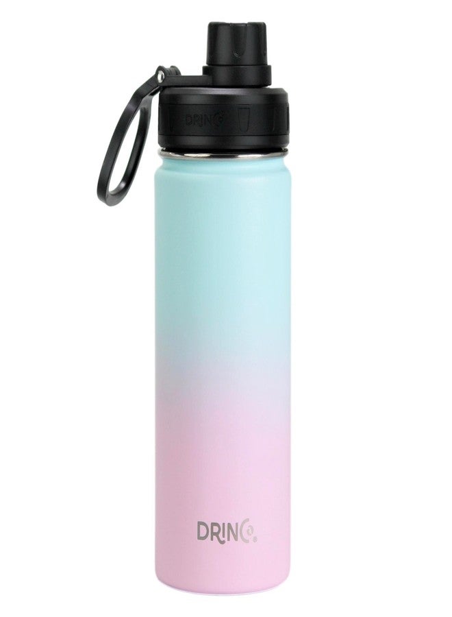 DRINCO Stainless Steel Water Bottle Spout Lid Vacuum Insulated Double Wall Water Bottle Wide Mouth (40oz 32oz 22oz 18oz 14oz) Leak Proof Keeps Cold or Hot (18 oz, 18oz Macaron) - Image 1